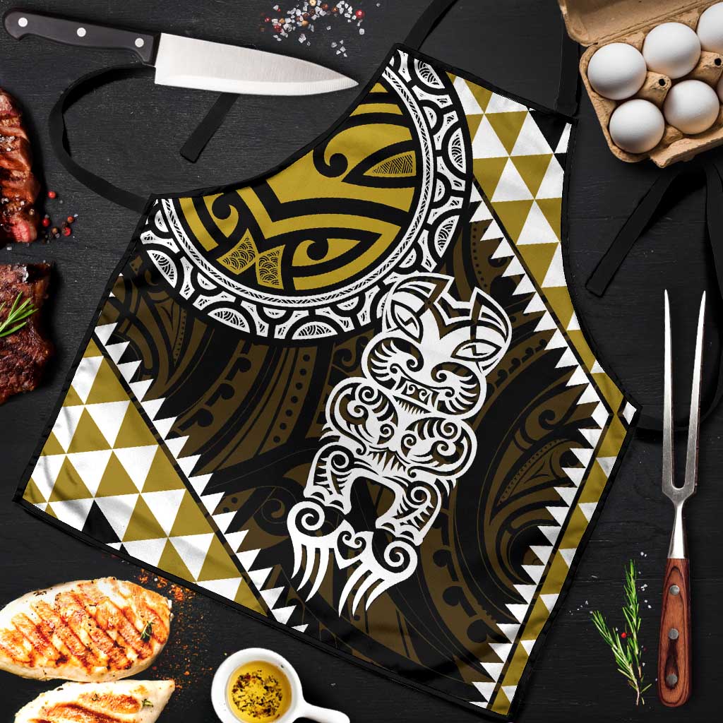 Yellow Aotearoa Niho Taniwha Apron Maori Mythology Tooth - Taniko Motifs - Polynesian Pride