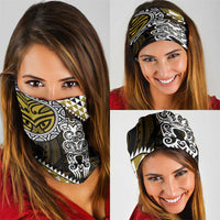 Yellow Aotearoa Niho Taniwha Neck Gaiter Maori Mythology Tooth - Taniko Motifs - Polynesian Pride