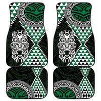 Green Aotearoa Niho Taniwha Car Mats Maori Mythology Tooth - Taniko Motifs