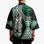 Green Aotearoa Niho Taniwha Kimono Maori Mythology Tooth - Taniko Motifs - Polynesian Pride