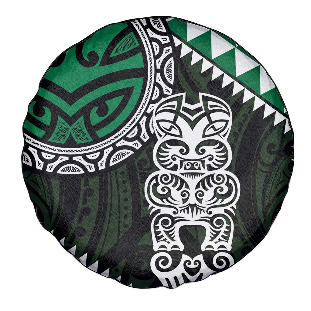 Green Aotearoa Niho Taniwha Spare Tire Cover Maori Mythology Tooth - Taniko Motifs