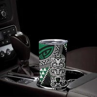 Green Aotearoa Niho Taniwha Tumbler Cup Maori Mythology Tooth - Taniko Motifs