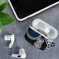 Blue Aotearoa Niho Taniwha AirPods Case Maori Mythology Tooth - Taniko Motifs - Polynesian Pride