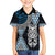 Blue Aotearoa Niho Taniwha Family Matching Summer Maxi Dress and Hawaiian Shirt Maori Mythology Tooth - Taniko Motifs