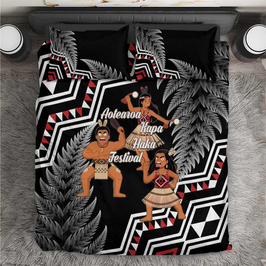 Aotearoa Kapa Haka Bedding Set 2025 Festival - Traditional Maori Dance LT14 Black - Polynesian Pride
