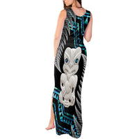 Aotearoa Taniko Paua Shell With Hei Tiki Tank Maxi Dress