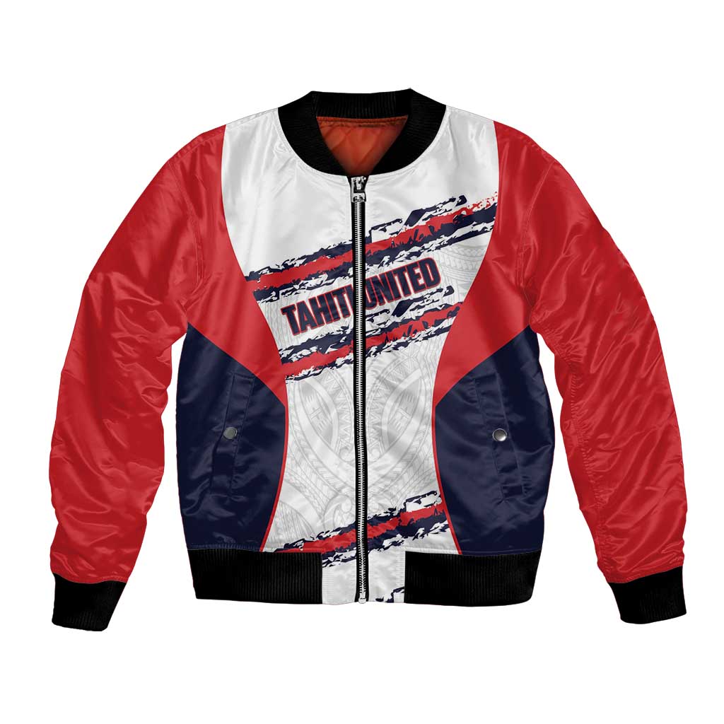 AS Venus Tahiti Football Custom Bomber Jacket Go Champions Polynesian Pattern