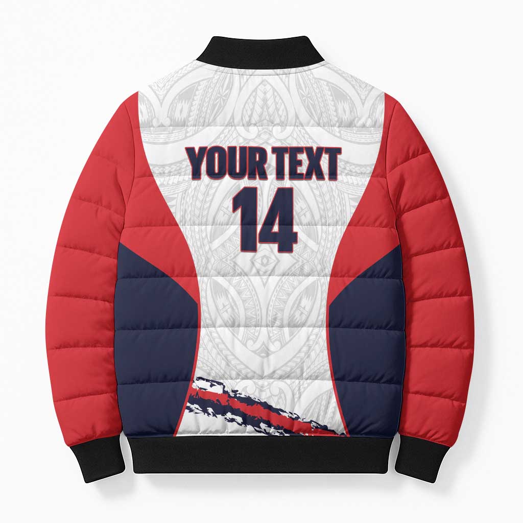 AS Venus Tahiti Football Custom Bomber Puffer Jacket Go Champions Polynesian Pattern