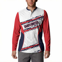 AS Venus Tahiti Football Custom Button Sweatshirt Go Champions Polynesian Pattern