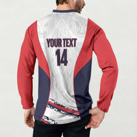 AS Venus Tahiti Football Custom Button Sweatshirt Go Champions Polynesian Pattern