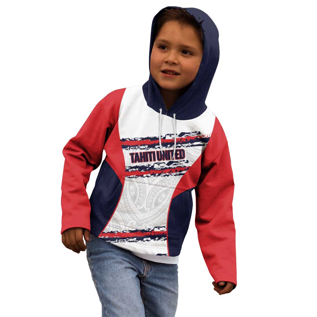AS Venus Tahiti Football Custom Kid Hoodie Go Champions Polynesian Pattern