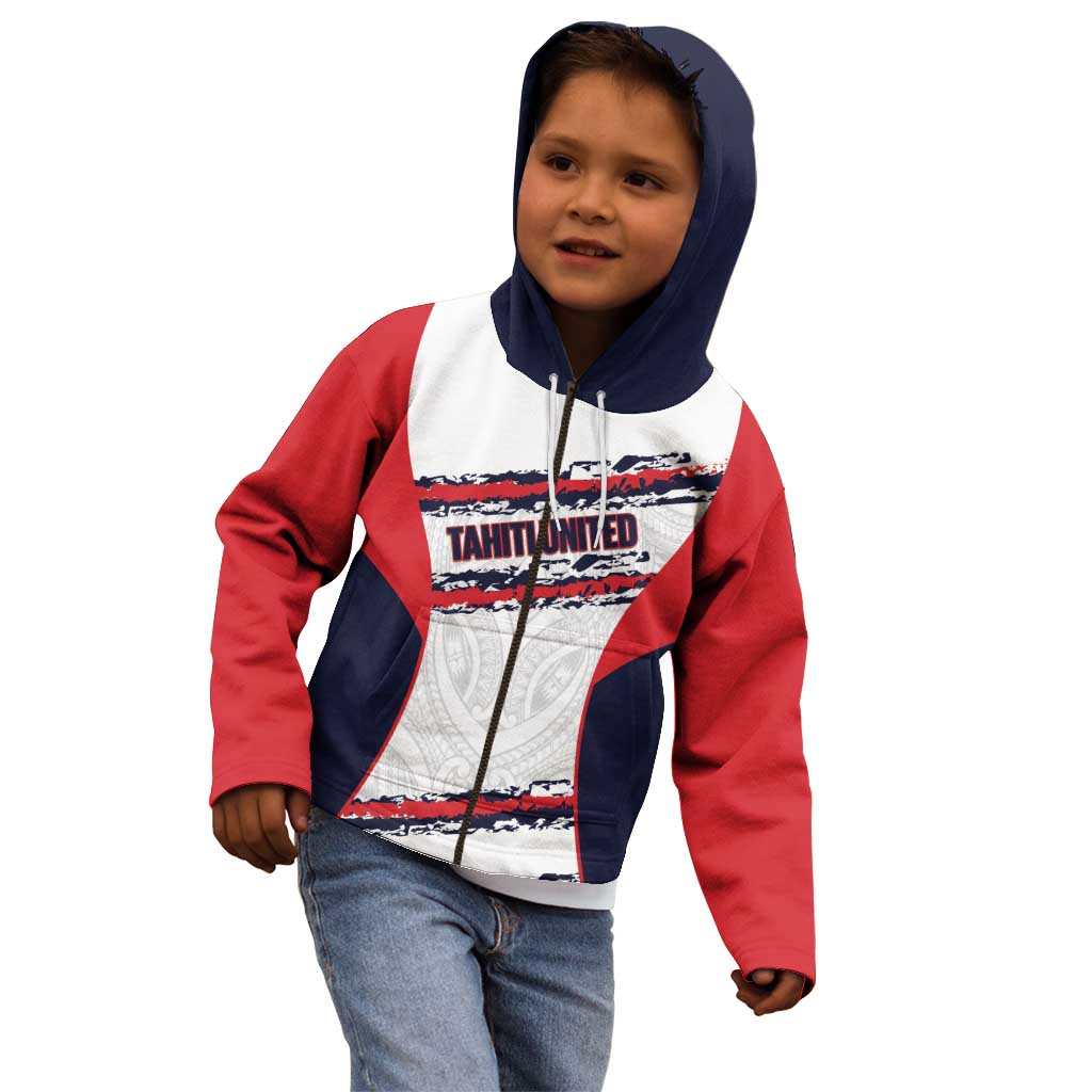 AS Venus Tahiti Football Custom Kid Hoodie Go Champions Polynesian Pattern