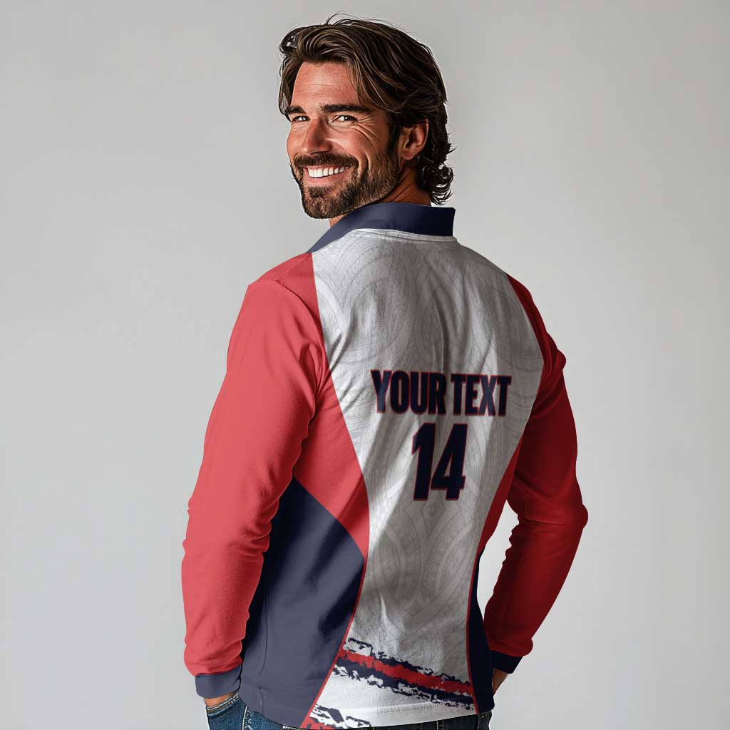 AS Venus Tahiti Football Custom Long Sleeve Polo Shirt Go Champions Polynesian Pattern