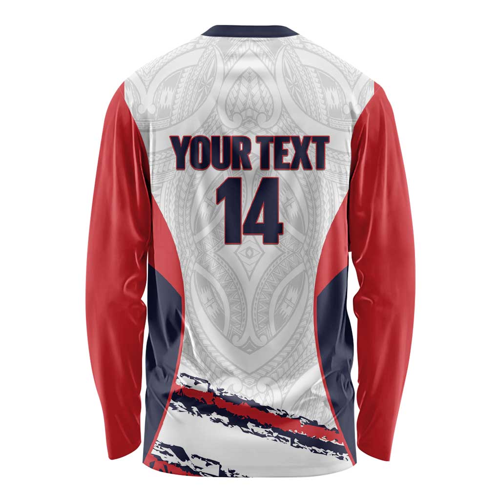 AS Venus Tahiti Football Custom Long Sleeve Shirt Go Champions Polynesian Pattern