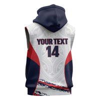 AS Venus Tahiti Football Custom Sleeveless Hoodie Go Champions Polynesian Pattern
