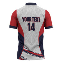 AS Venus Tahiti Football Custom Zipper Polo Shirt Go Champions Polynesian Pattern