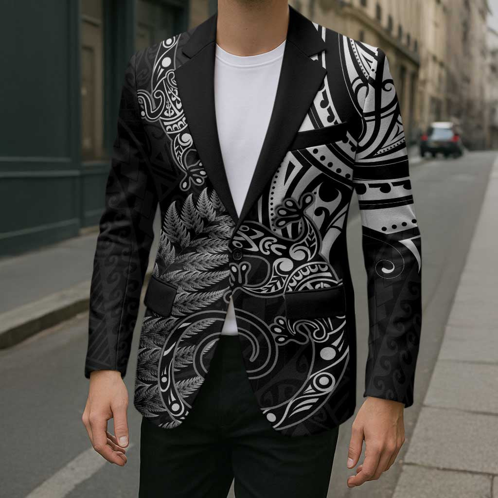 New Zealand Lizard Blazer Silver Fern Aotearoa Maori - Polynesian Pride