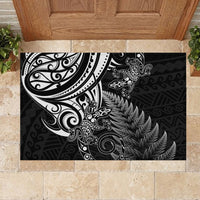 New Zealand Lizard Rubber Doormat Silver Fern Aotearoa Maori