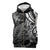 New Zealand Lizard Sleeveless Zip Hoodie Silver Fern Aotearoa Maori - Polynesian Pride