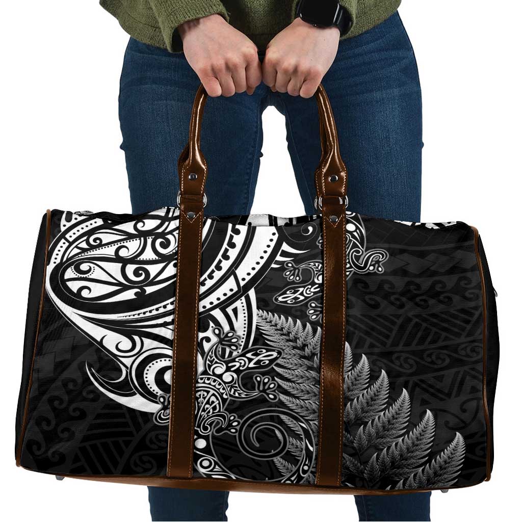 New Zealand Lizard Travel Bag Silver Fern Aotearoa Maori - Polynesian Pride