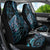 New Zealand Lizard Car Seat Cover Silver Fern Aotearoa Maori With Paua Shell