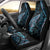 New Zealand Lizard Car Seat Cover Silver Fern Aotearoa Maori With Paua Shell