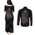 New Zealand Haka Rugby Couples Matching Puletasi and Long Sleeve Button Shirt 2024 Pacific Go Black Silver Fern LT14 - Polynesian Pride