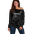 New Zealand Haka Rugby Off Shoulder Sweater 2024 Pacific Go Black Silver Fern LT14 Women Black - Polynesian Pride