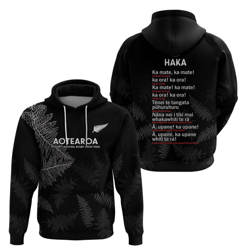 New Zealand Haka Rugby Zip Hoodie 2024 Pacific Go Black Silver Fern LT14 - Polynesian Pride