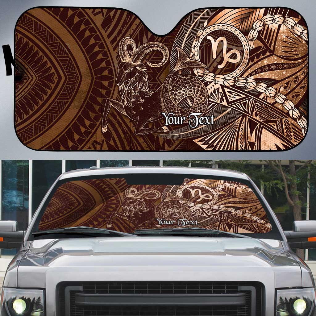 Personalised Polynesia Zodiac Capricorn Auto Sun Shade Galaxy Polynesian Pattern Chest Tattoo Style