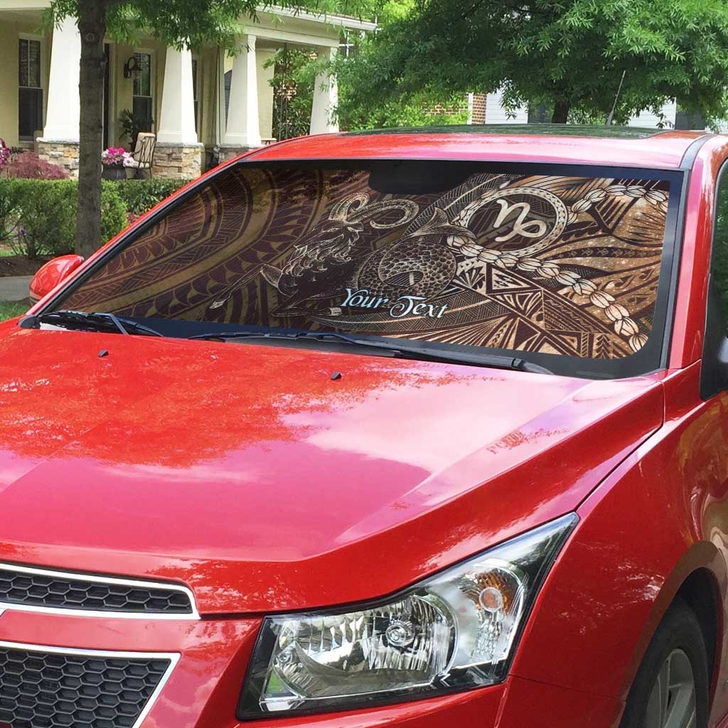 Personalised Polynesia Zodiac Capricorn Auto Sun Shade Galaxy Polynesian Pattern Chest Tattoo Style