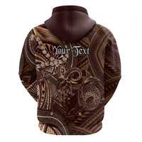 Personalised Polynesia Zodiac Capricorn Hoodie Galaxy Polynesian Pattern Chest Tattoo Style LT14 - Polynesian Pride