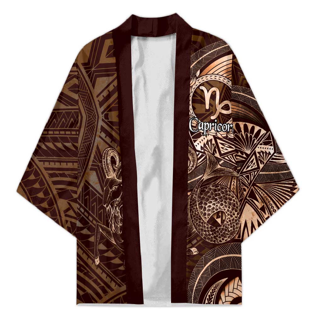 Personalised Polynesia Zodiac Capricorn Kimono Galaxy Polynesian Pattern Chest Tattoo Style