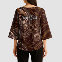 Personalised Polynesia Zodiac Capricorn Kimono Sleeve Blouse Galaxy Polynesian Pattern Chest Tattoo Style LT14 - Polynesian Pride