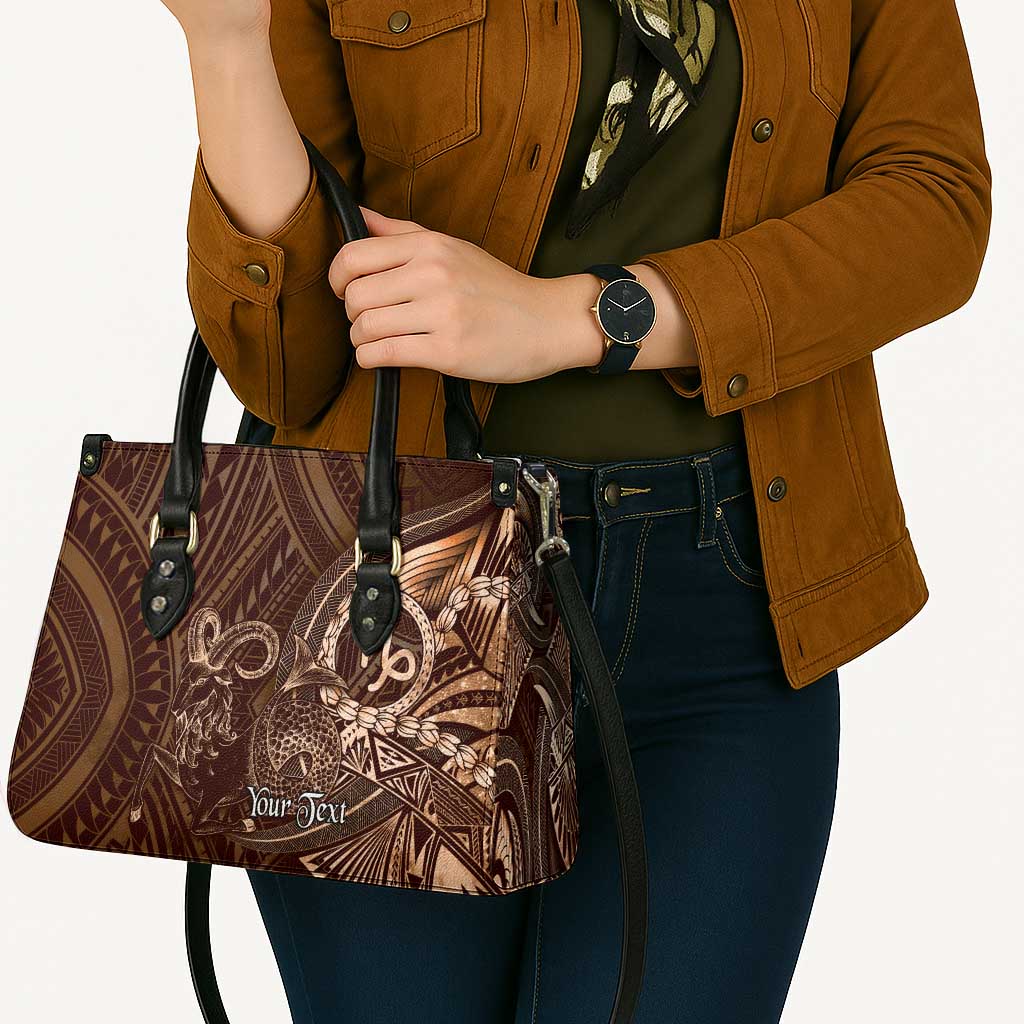 Personalised Polynesia Zodiac Capricorn Leather Bag Galaxy Polynesian Pattern Chest Tattoo Style