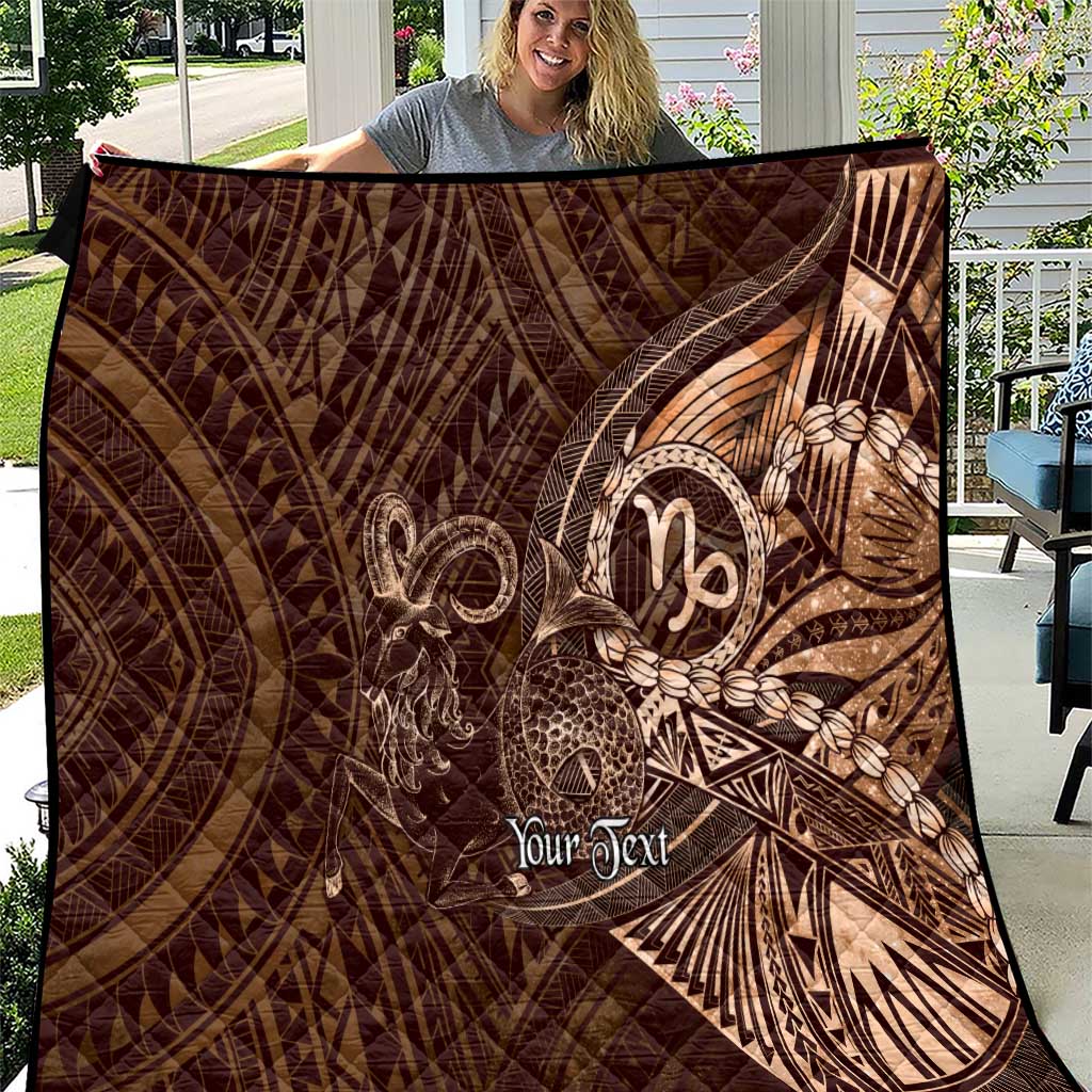 Personalised Polynesia Zodiac Capricorn Quilt Galaxy Polynesian Pattern Chest Tattoo Style
