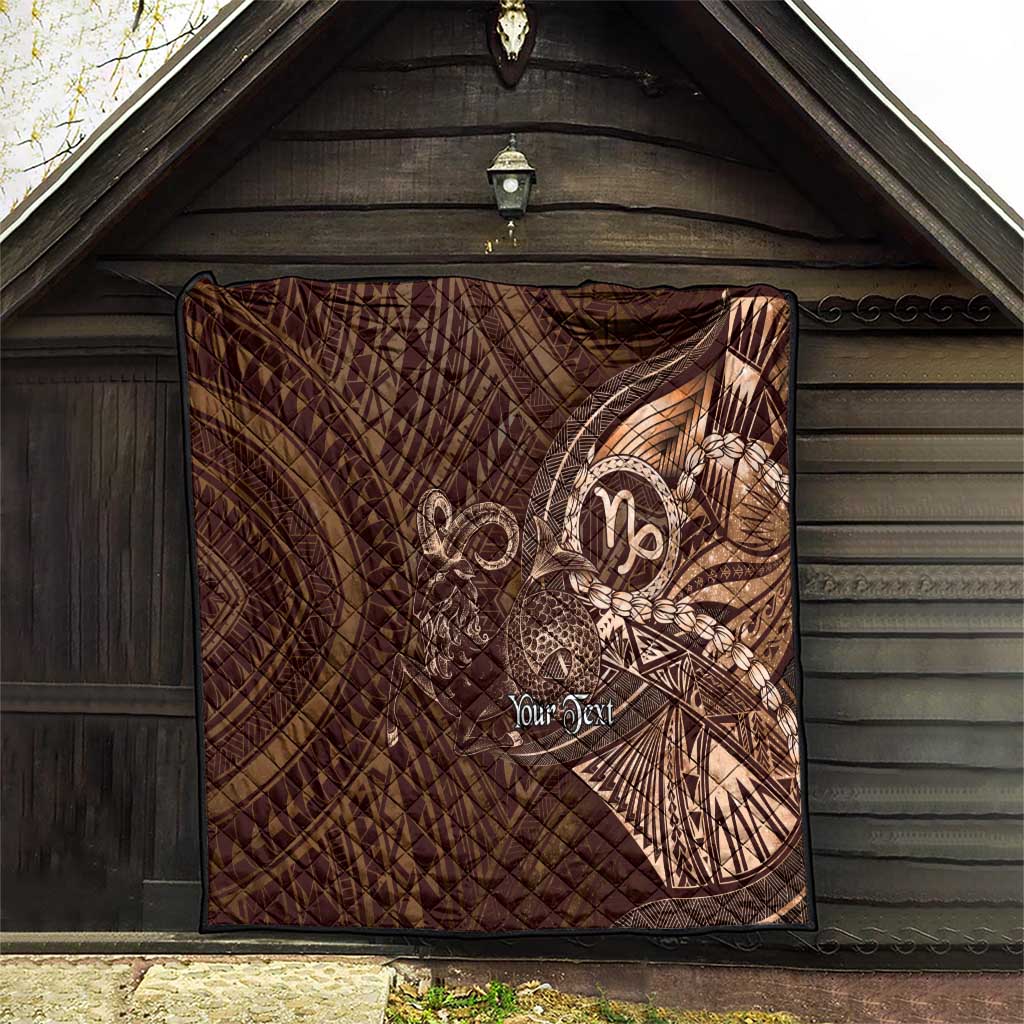 Personalised Polynesia Zodiac Capricorn Quilt Galaxy Polynesian Pattern Chest Tattoo Style