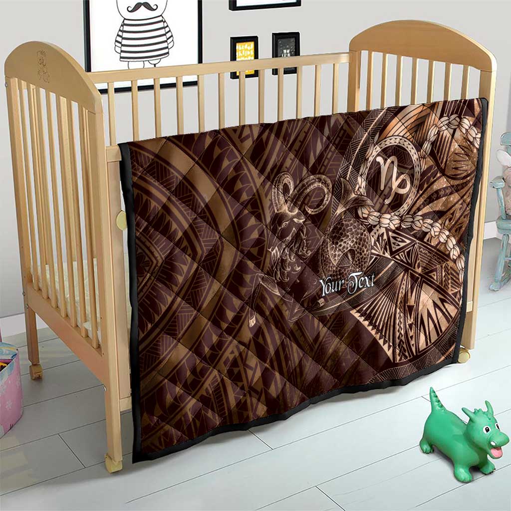 Personalised Polynesia Zodiac Capricorn Quilt Galaxy Polynesian Pattern Chest Tattoo Style