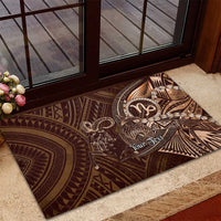 Personalised Polynesia Zodiac Capricorn Rubber Doormat Galaxy Polynesian Pattern Chest Tattoo Style LT14 - Polynesian Pride