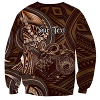 Personalised Polynesia Zodiac Capricorn Sweatshirt Galaxy Polynesian Pattern Chest Tattoo Style