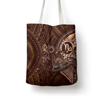 Personalised Polynesia Zodiac Capricorn Tote Bag Galaxy Polynesian Pattern Chest Tattoo Style