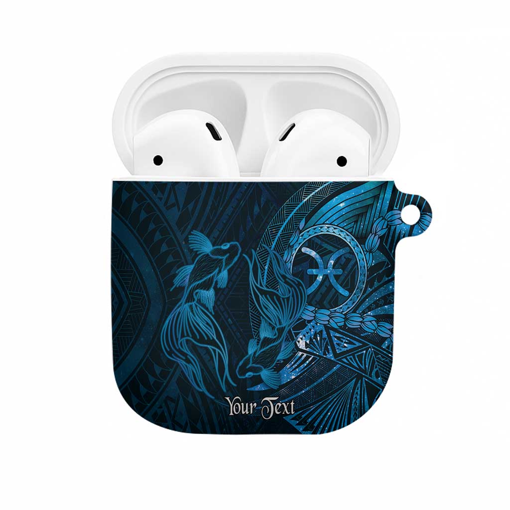 Personalised Polynesia Zodiac Pisces AirPods Case Galaxy Polynesian Pattern Chest Tattoo Style