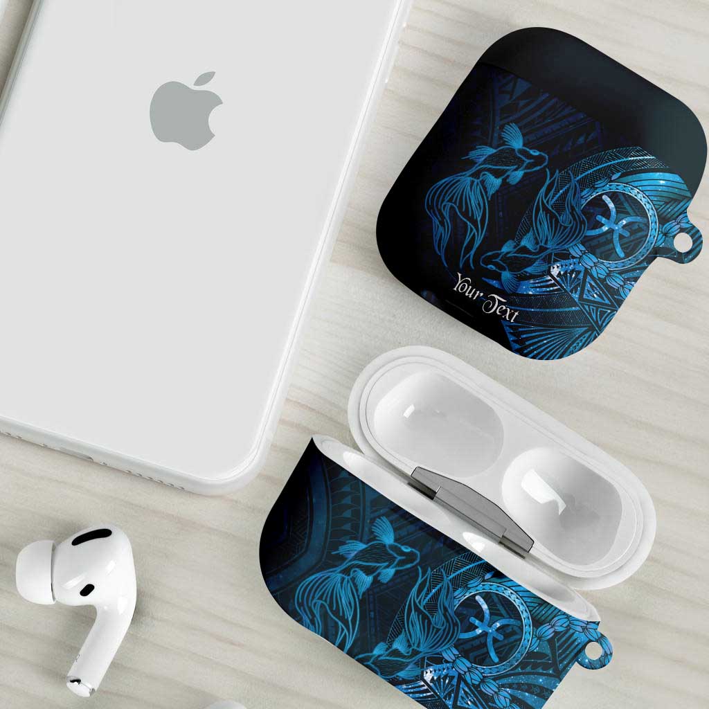 Personalised Polynesia Zodiac Pisces AirPods Case Galaxy Polynesian Pattern Chest Tattoo Style