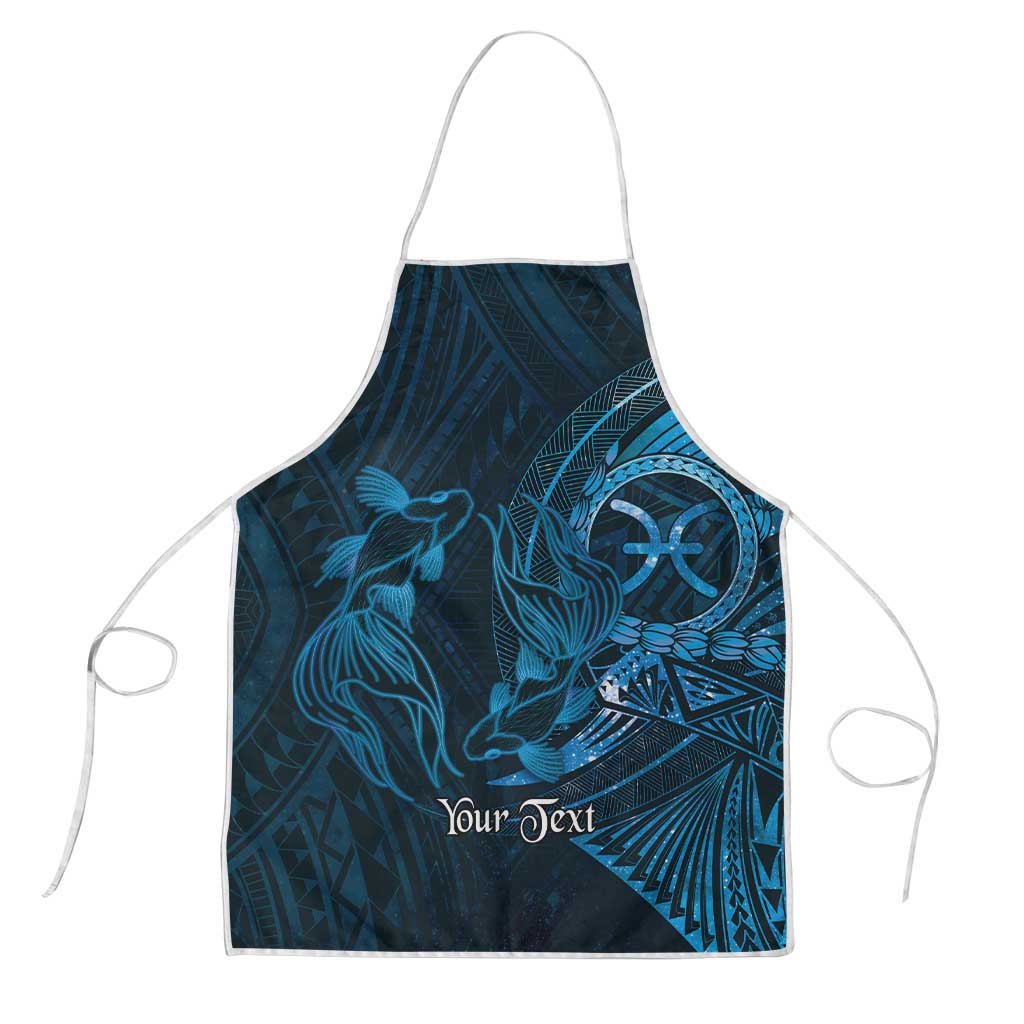 Personalised Polynesia Zodiac Pisces Apron Galaxy Polynesian Pattern Chest Tattoo Style