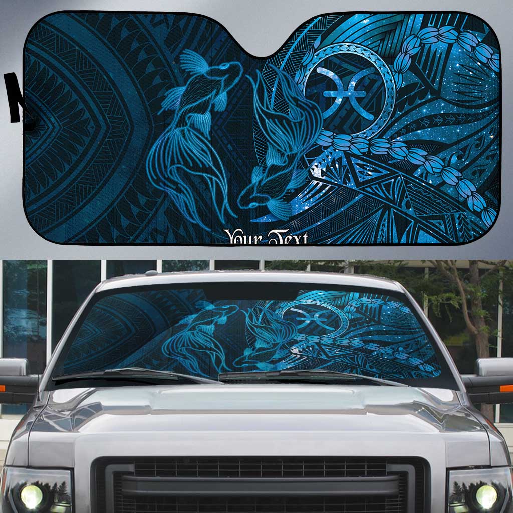 Personalised Polynesia Zodiac Pisces Auto Sun Shade Galaxy Polynesian Pattern Chest Tattoo Style
