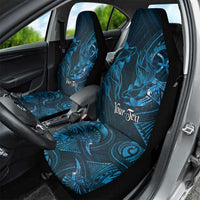 Personalised Polynesia Zodiac Pisces Car Seat Cover Galaxy Polynesian Pattern Chest Tattoo Style
