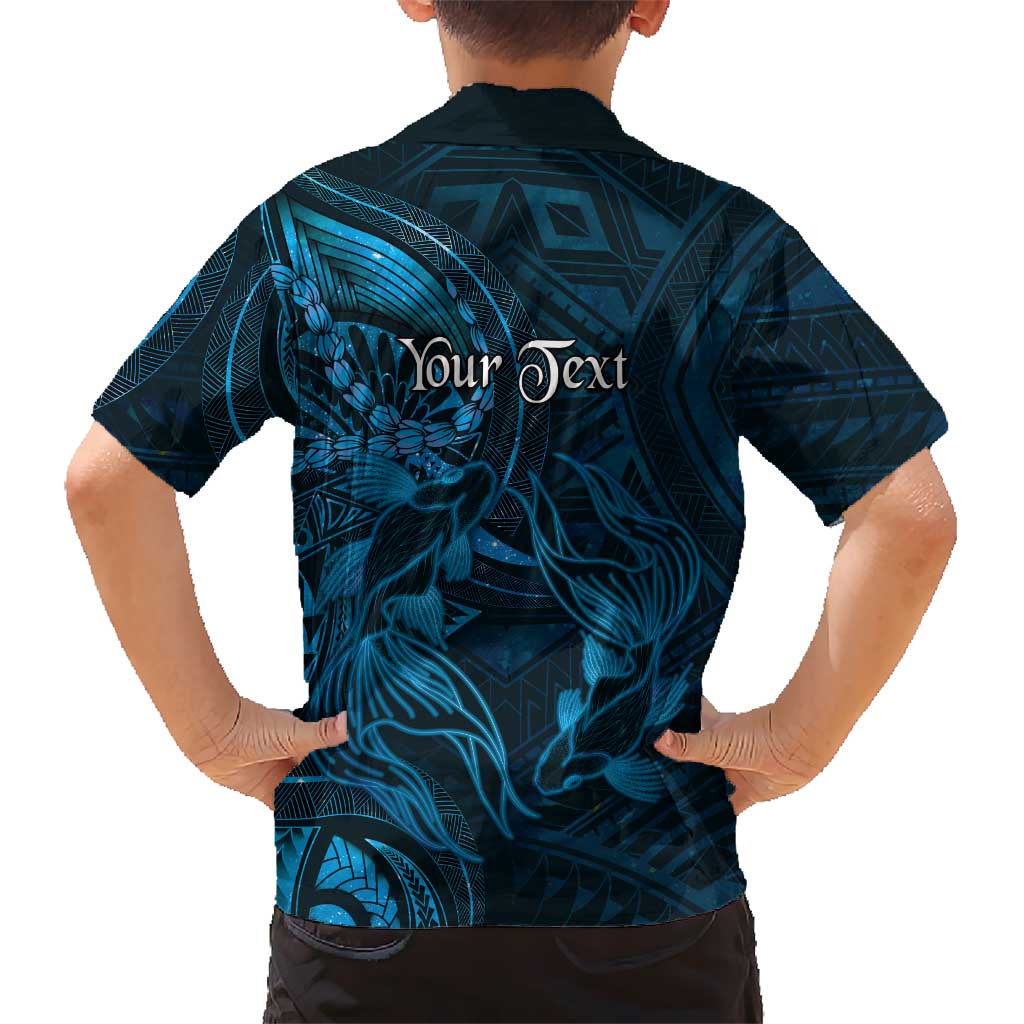 Personalised Polynesia Zodiac Pisces Family Matching Off Shoulder Maxi Dress and Hawaiian Shirt Galaxy Polynesian Pattern Chest Tattoo Style LT14 - Polynesian Pride