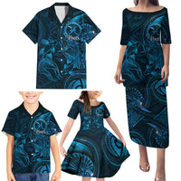 Personalised Polynesia Zodiac Pisces Family Matching Puletasi and Hawaiian Shirt Galaxy Polynesian Pattern Chest Tattoo Style LT14 - Polynesian Pride