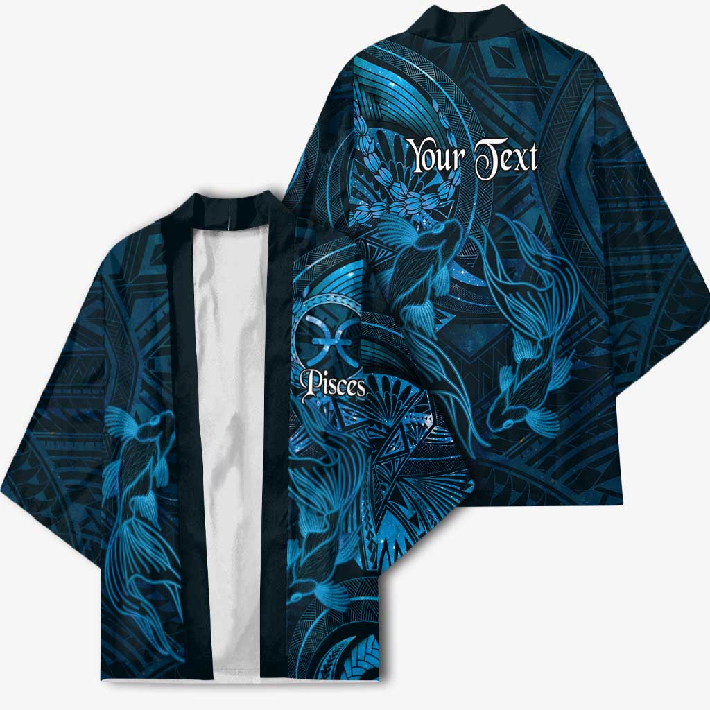 Personalised Polynesia Zodiac Pisces Kimono Galaxy Polynesian Pattern Chest Tattoo Style