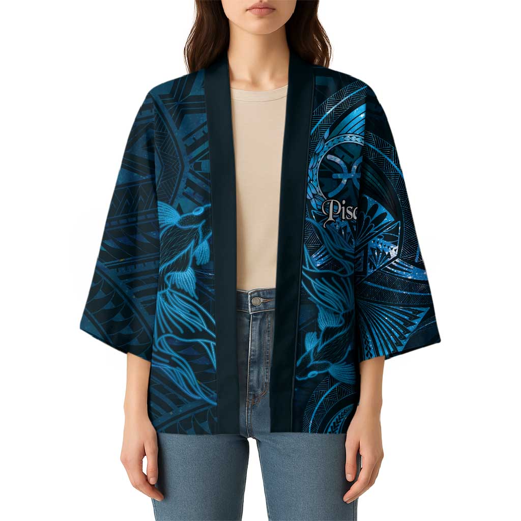 Personalised Polynesia Zodiac Pisces Kimono Galaxy Polynesian Pattern Chest Tattoo Style
